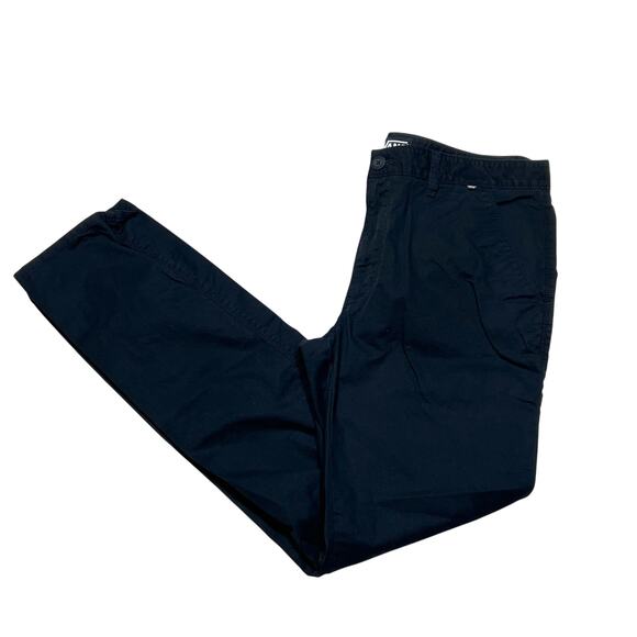 Vans Chino Pants Mens 32x30 Black Straight Stretchy Fit Skate Casual New - Picture 5 of 9